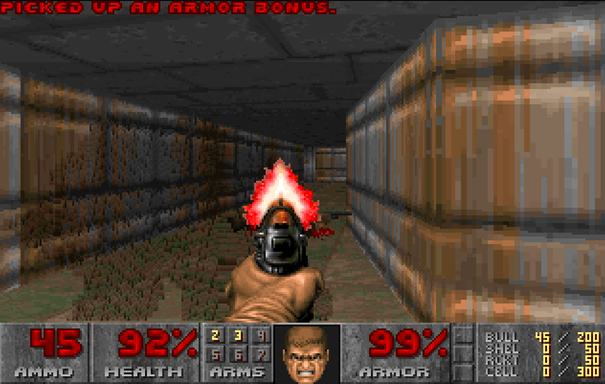 Wing Operating System running DOOM